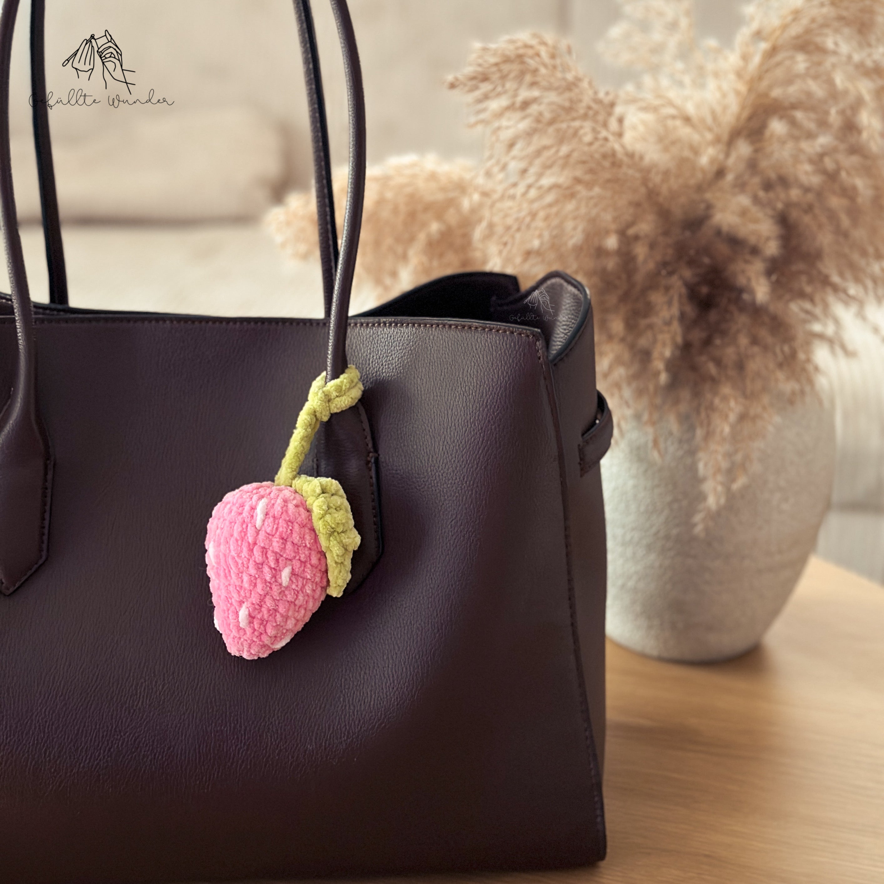 Erdbeeren Taschenanhänger